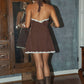 Polka Dot Lace Mini Dress