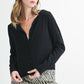 Ribbed Button-Up Knit Cardigan