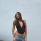 Cowl Neck Halter Top