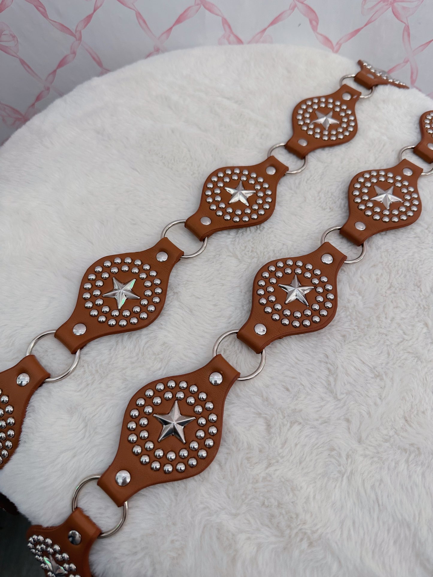 Brown Star Studded Belt
