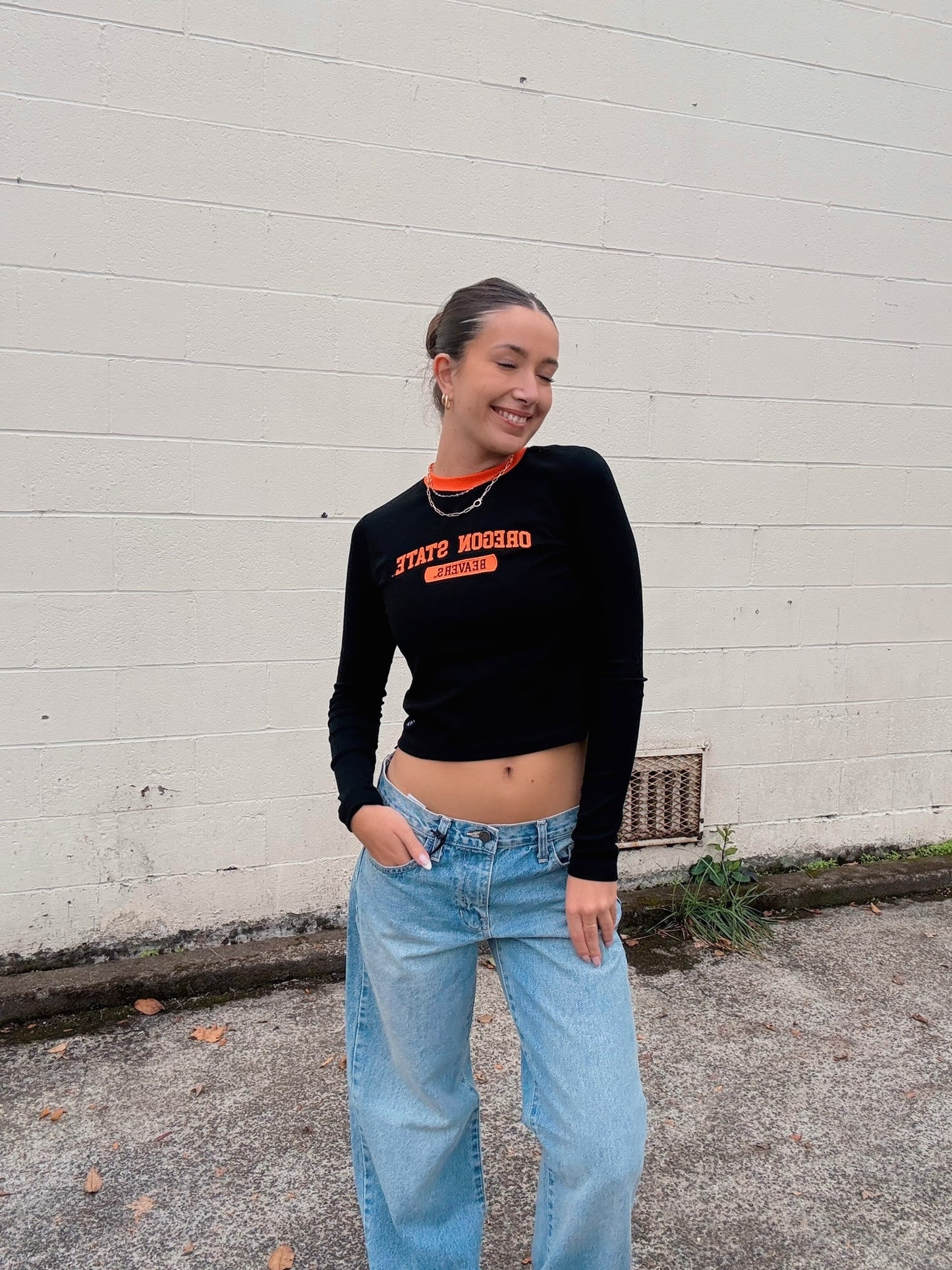 Black Oregon State Long Sleeve
