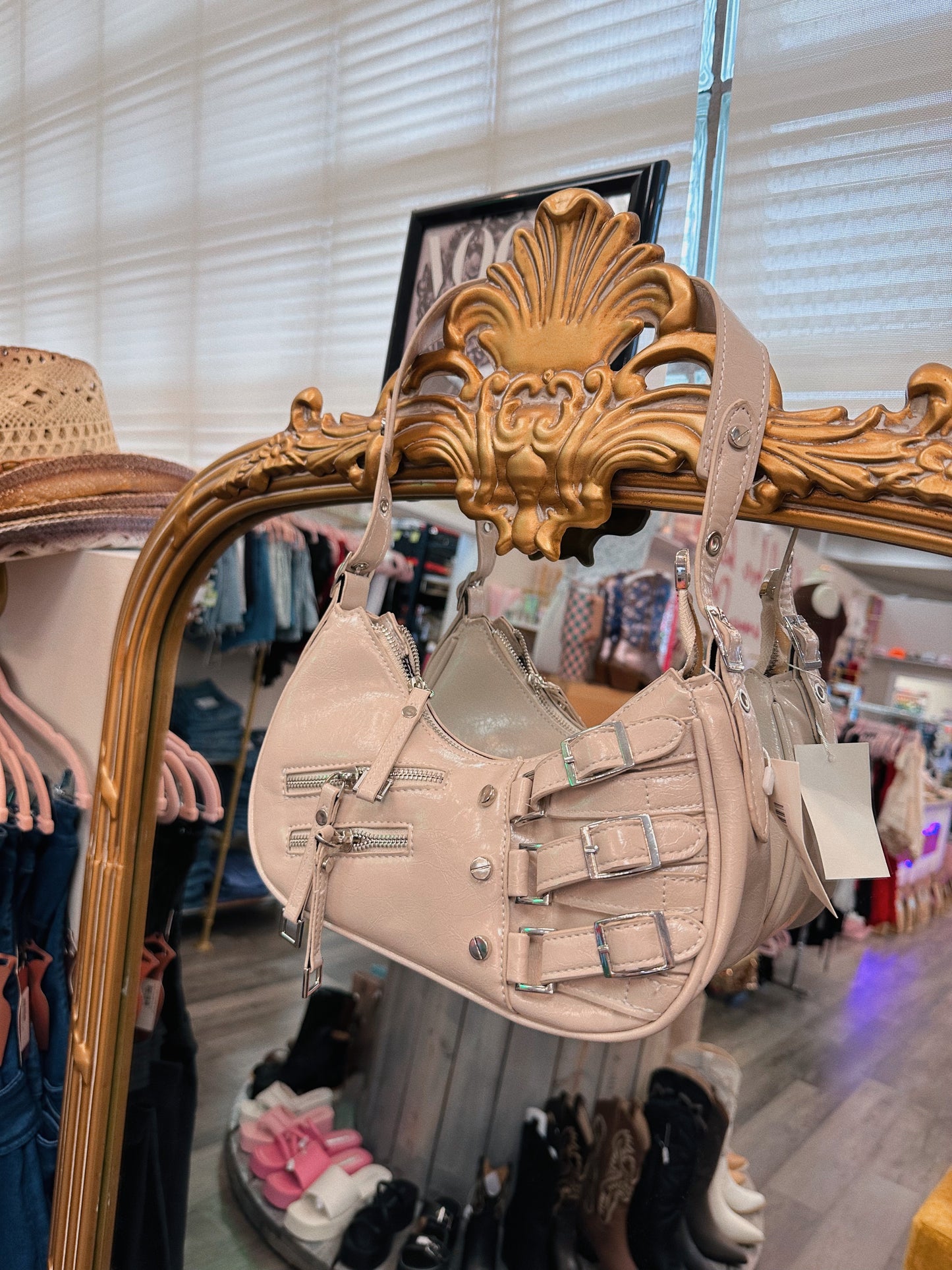 Triple Buckle Purse