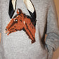 Grey Horse Sweater