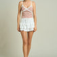 Peach Floral Lace Tank