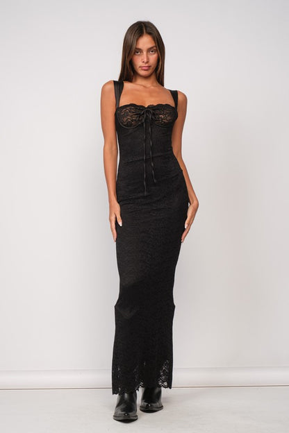 Lace Black Maxi Dress