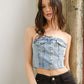 Denim Button Top