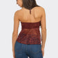 Cinnamon Lace Halter Top