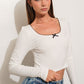 Bow Ribbed Knit Top