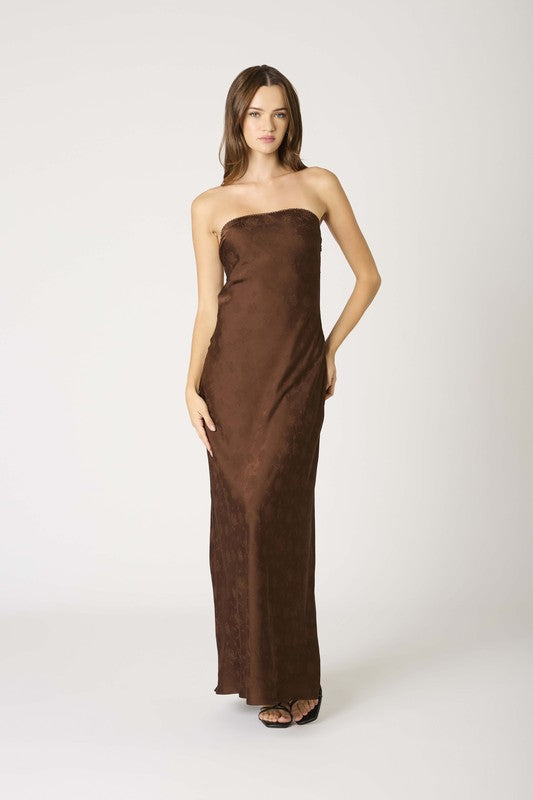 Floral Maxi Satin Dress