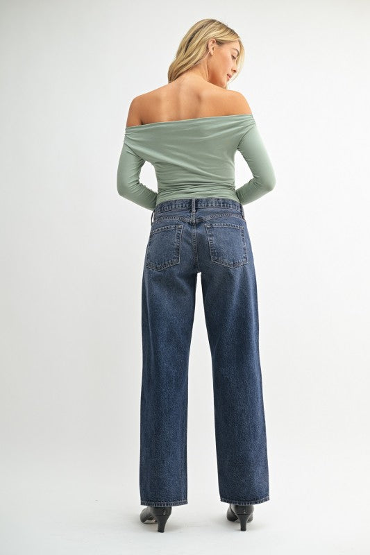 Low Rise Baggy Slouch-Vintage Dark