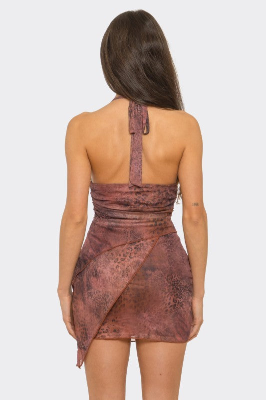 Mini Animal Print Dress
