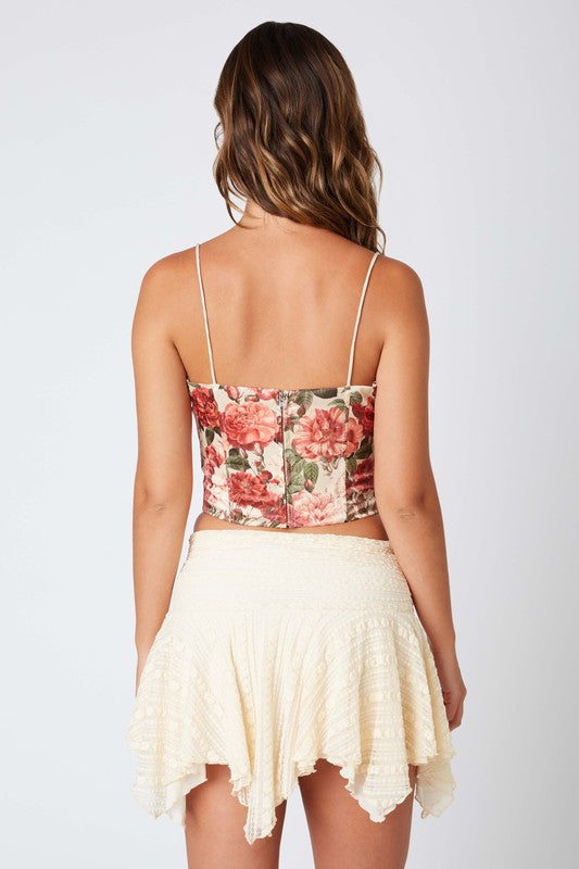 Red Floral Corset