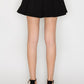 Black Pleats Mini Skirt