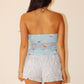 Ruffled High-waist Shorts With Stripes And Bow