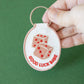 Dice Embroidered Keychain | good luck babe, pink pony club