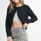 Ribbed Button-Up Knit Cardigan