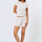 Pointelle Ditsy Short Sleeve Top