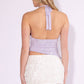 Sequins Embroidery Asymmetrical Top
