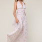 FLORAL CHIFFON HALTER MAXI DRESS
