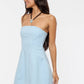 Solid Straight Tube Mini Dress