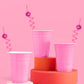 Pink Disco Straws, Groovy Bachelorette, 70s Birthday Party