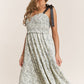 Empire Neck Line Floral Tiered Maxi Dress