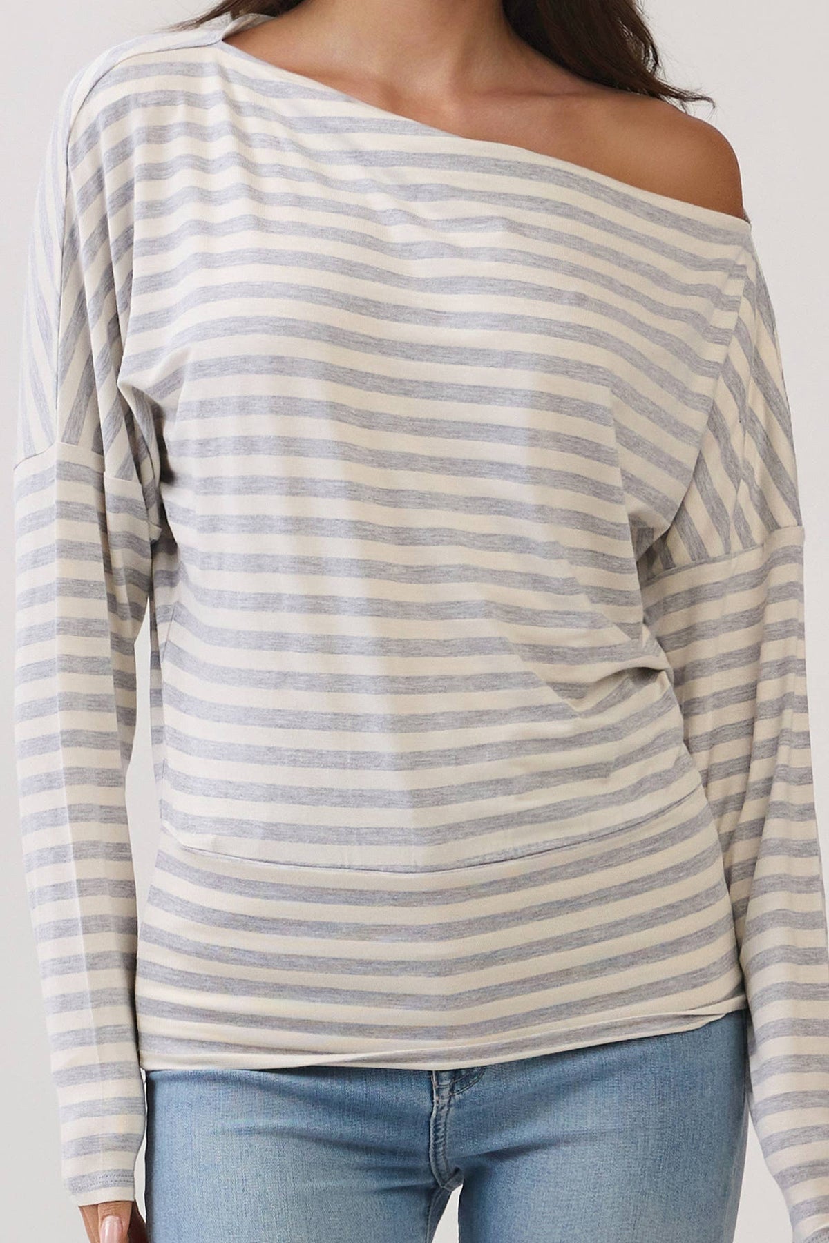 Off The Shoulder Stripe Top