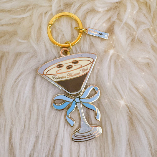 Espresso Martini Enamel Keychain