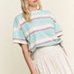 Stripe Oversized Short Sleeve Top