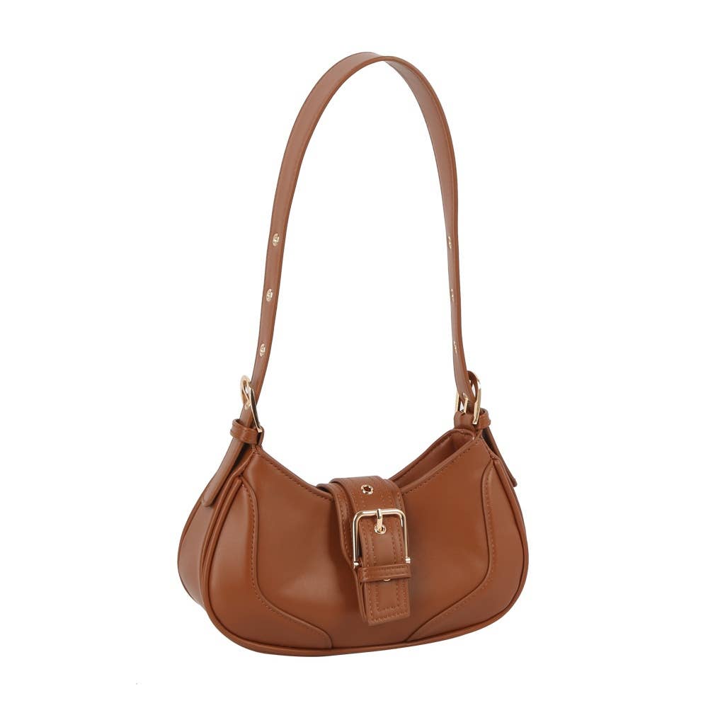 Buckle Crescent Shoulder Bag