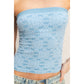 Strapless Jacquard Top