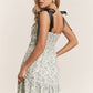 Empire Neck Line Floral Tiered Maxi Dress