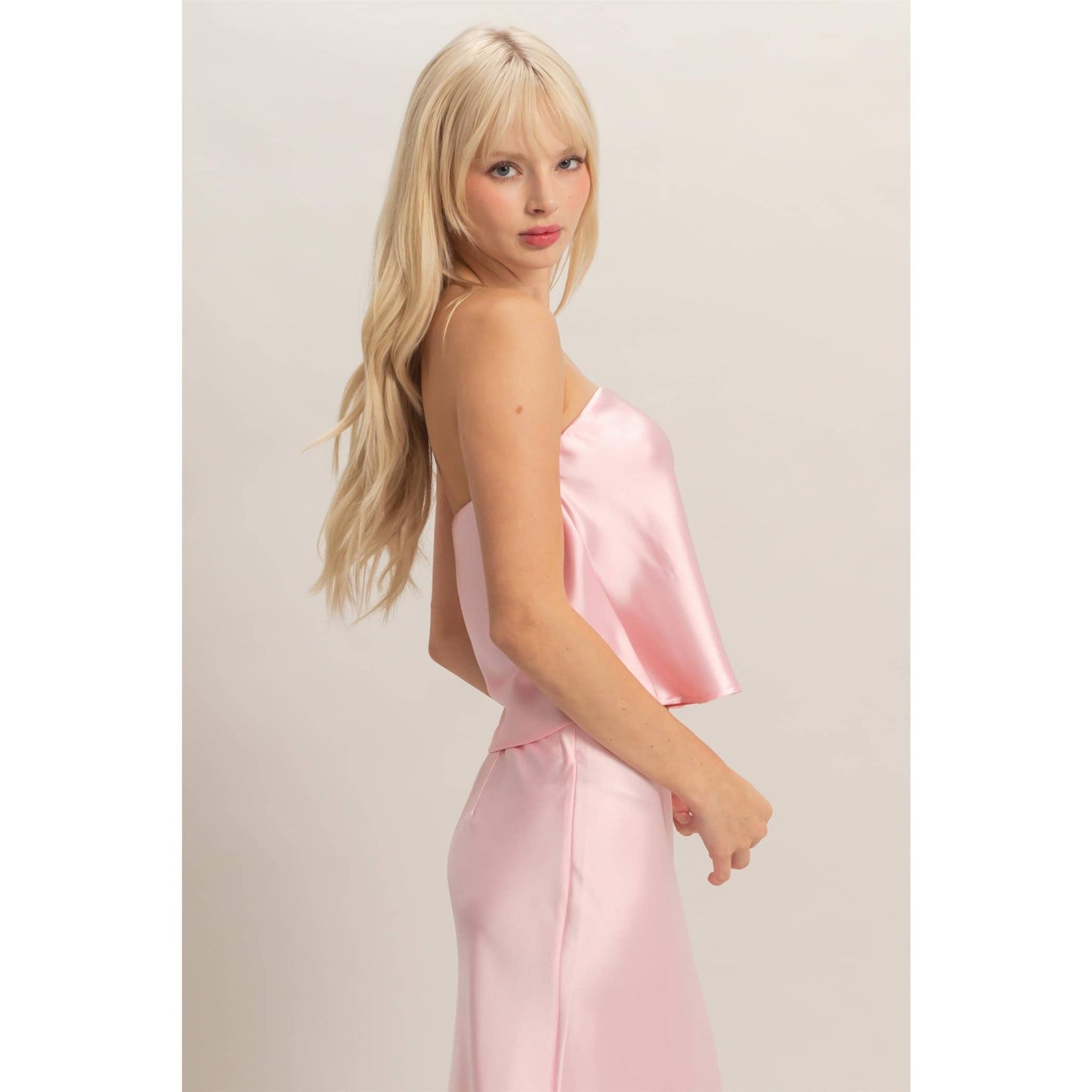 Satin Strapless Tube Top