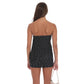 Polka Dot Mesh Strapless Skirt