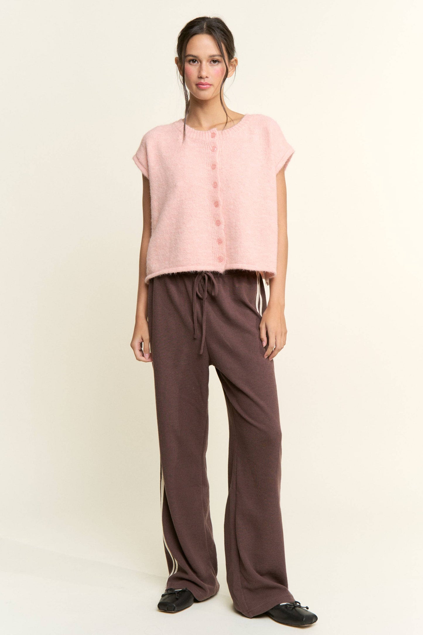 Soft Button-Front Knit Top