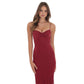 Lace Contour Maxi Dress in Red