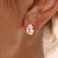 Avenn 18K Gold Non-Tarnish Round CZ Flat Back Earrings