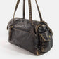 Multi Pocket Textured Leather Shoulder Bag