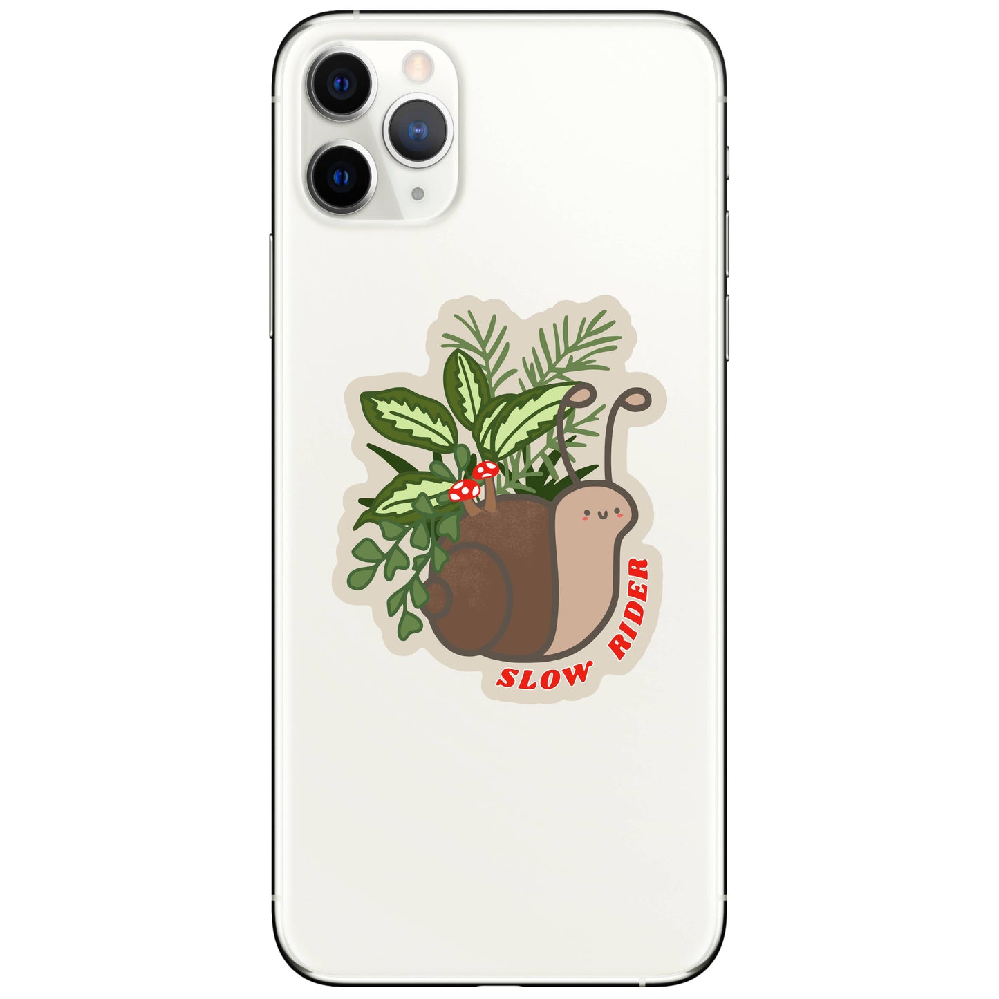 Slow Rider Cute Snail High Quality Vinyl Sticker
