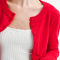 Ribbed Button-Up Knit Cardigan