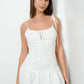 Eyelet Drop Waist Mini Dress