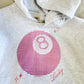 Pearl Grey Lucky You 8 Ball Embroider Hoodie