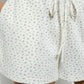 Flower Waffle Print Shorts