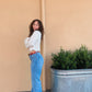 Longer Length Wide Leg Jeans