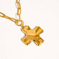Bari 18K Non-Tarnish Cross Chain Necklace