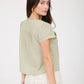 SCALLOPED EMBROIDERED FRONT TIE LACE TOP