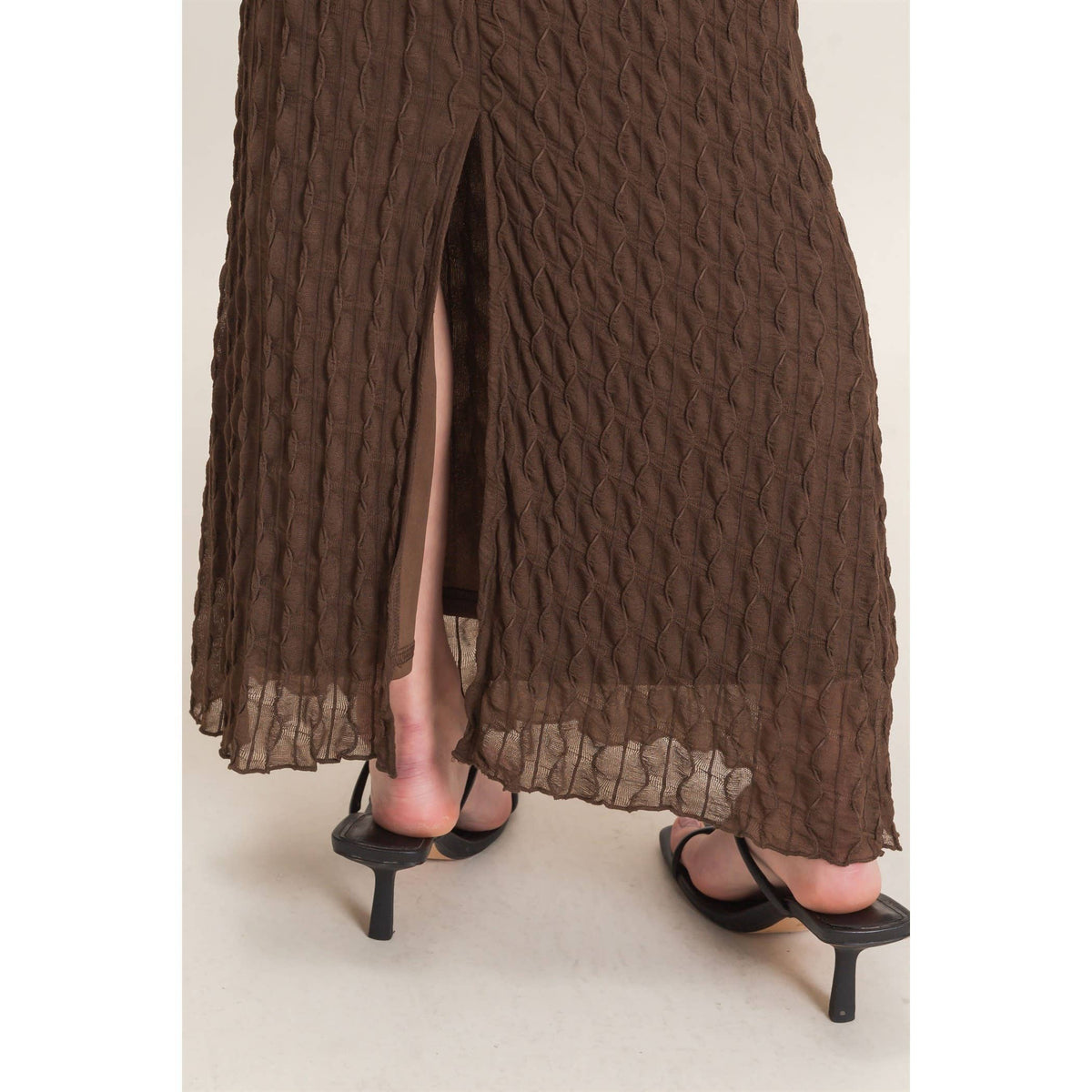 Textured Maxi Skirt