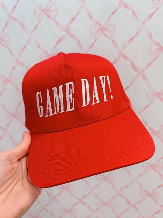 Game Day Trucker Hat -red