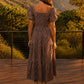 PLAID PUFF SLEEVE DRESS
