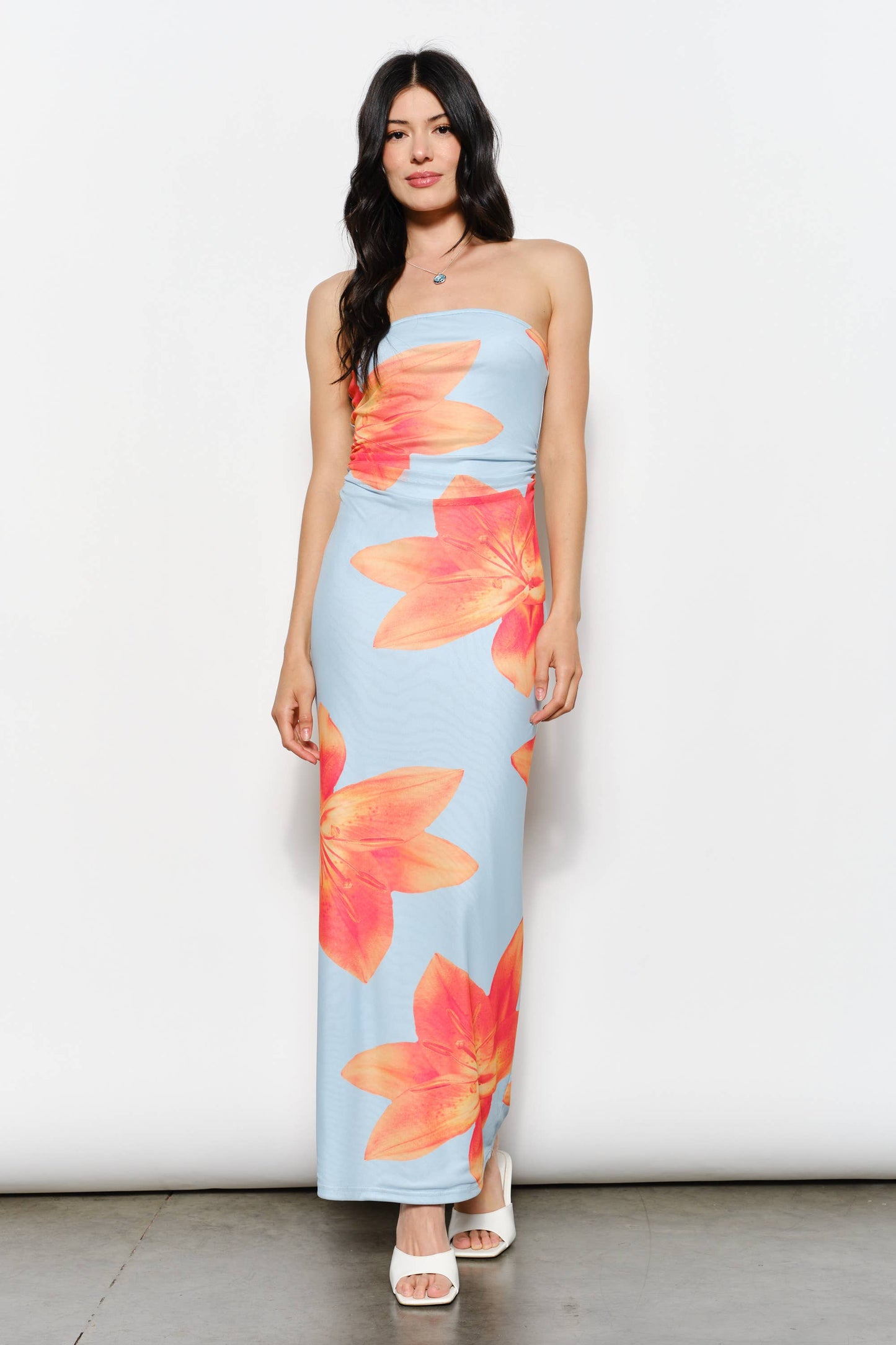 Blue tropical Maxi